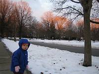  Walking late in afternoon.