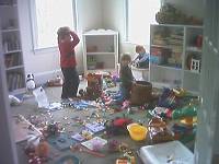  Playgroup mess, mostly by the resident kids.