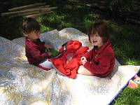  The crew perks up for a snack break.